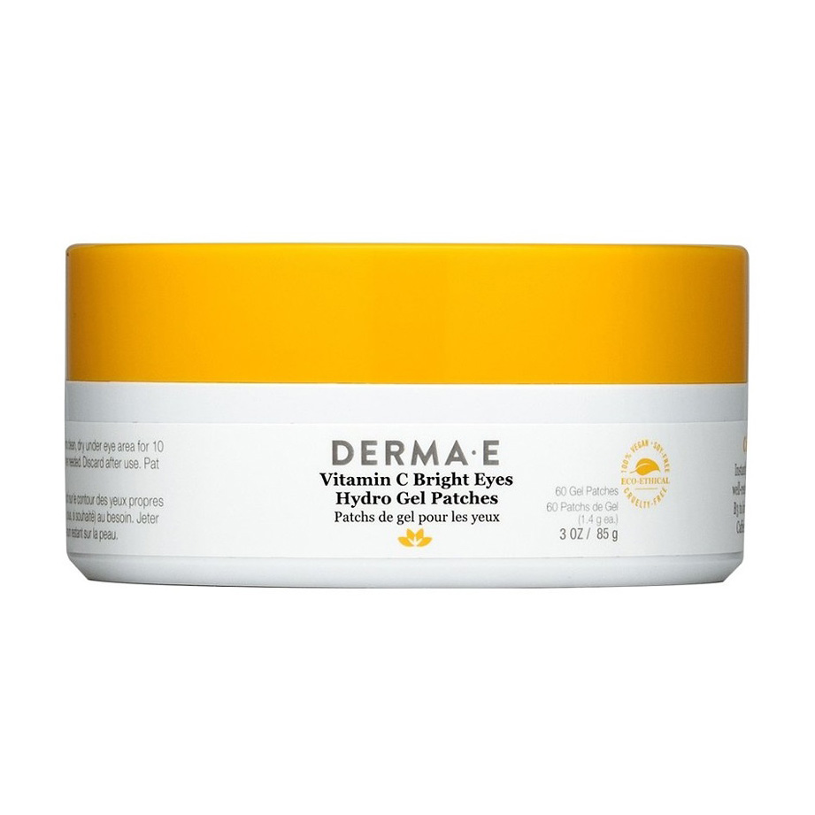 Гідрогелеві патчі для освітлення шкіри навколо очей Derma E Bright Eyes Hydro Gel Patches Vitamin С, 60 шт, 85 г