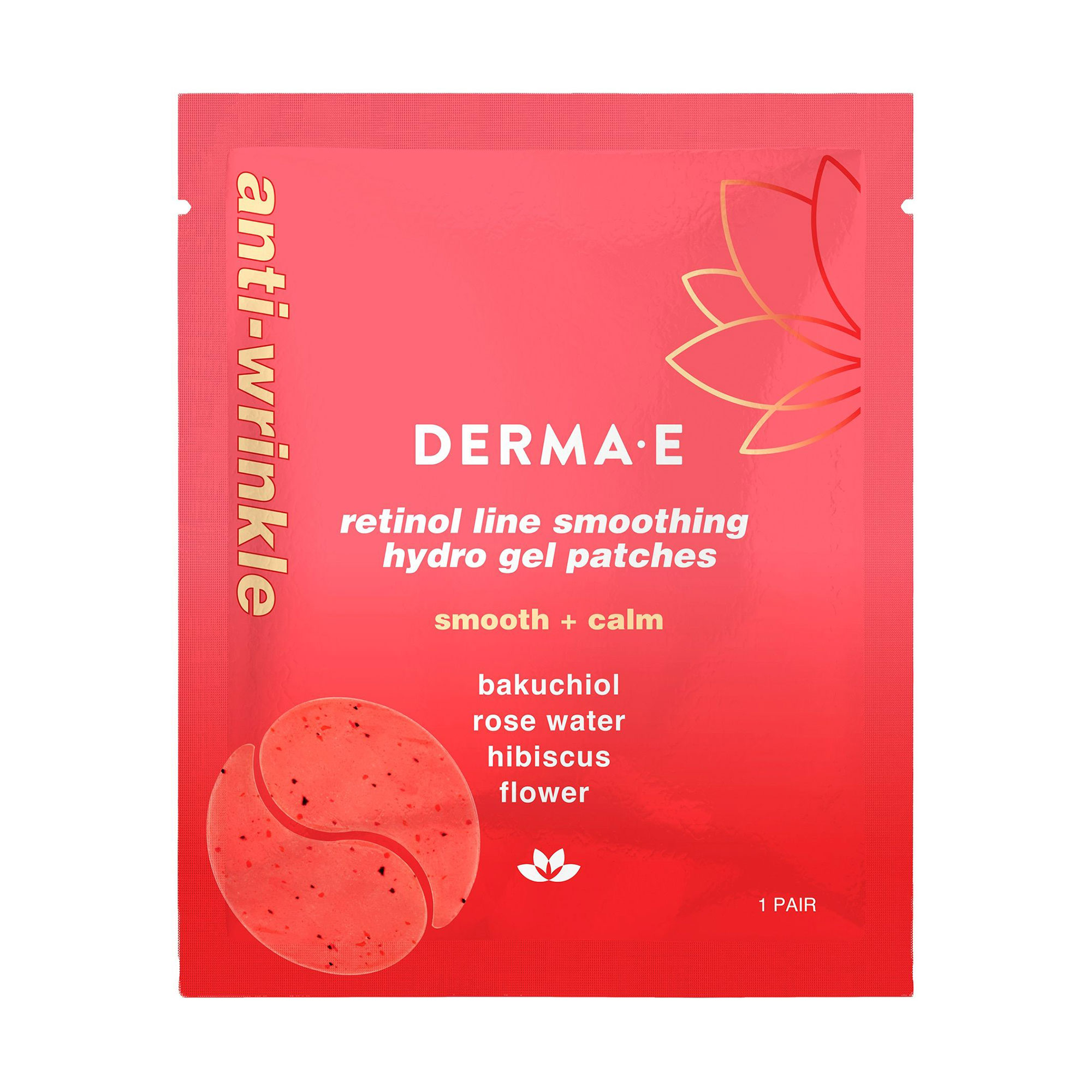 Гідрогелеві патчі для шкіри навколо очей Derma E Retinol Line Smoothing Hydro Gel Patches з ретинолом, 5 пар